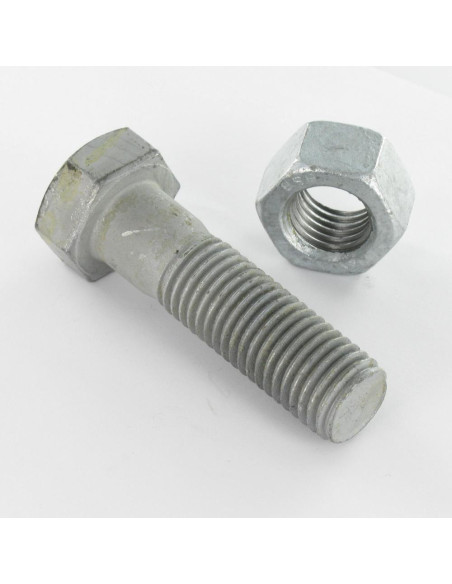 50 x Pultti (myydään mutterin kanssa) Kuusiopää TH M16X55 Luokka 8.8 SB varmgalvanisert stål"