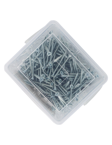 1 x Sanko 455 Puu- ja lastulevyruuvi 4X40 uppokantainen Pozi PZ10 Sinkitty teräs