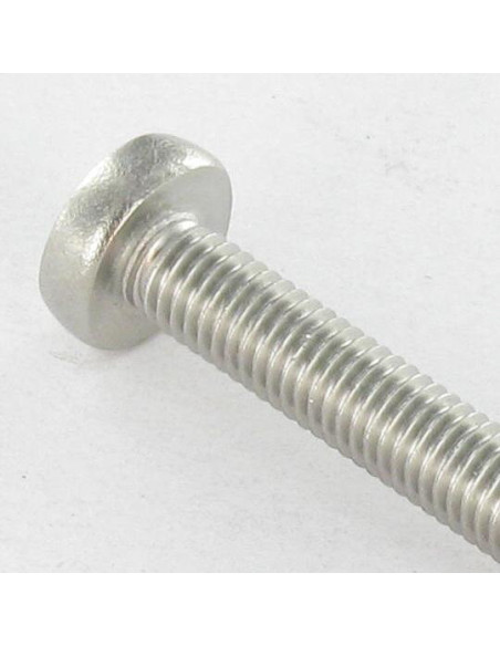 1 x Metalliruuvit leveä kupukantainen Pozi PZ11 M6X90 Ruostumaton teräs A4