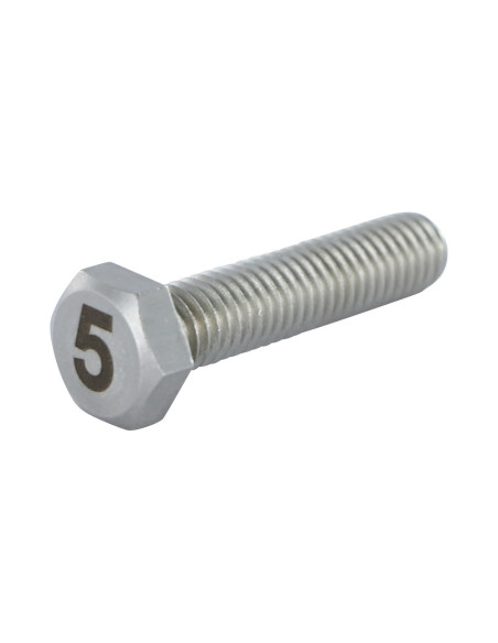 1 x Metalliruuvit Kuusiopää TH 8x35 Ruostumaton teräs A4 Kaiverrus KUVA 5