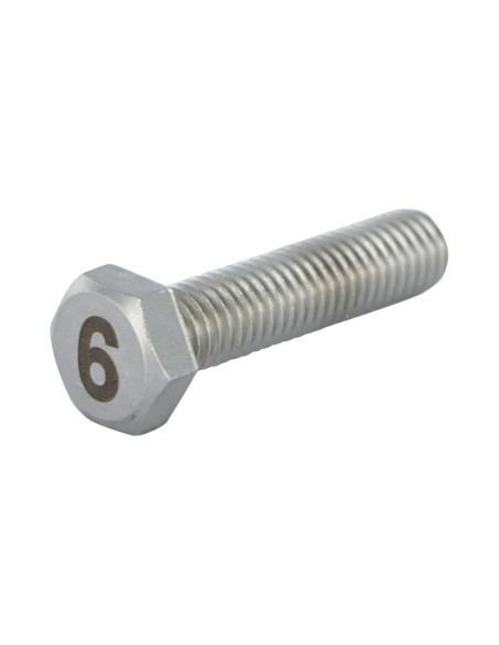 1 x Metalliruuvit Kuusiopää TH 8x35 Ruostumaton teräs A4 Kaiverrus KUVA 6