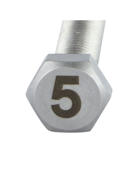 1 x Metalliruuvit Kuusiopää TH 8x35 Ruostumaton teräs A4 Kaiverrus KUVA 5