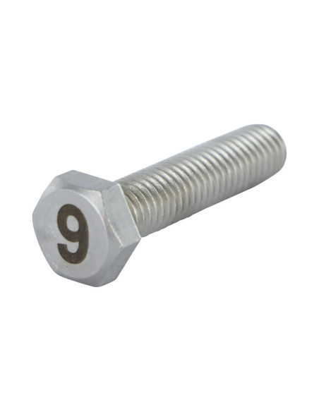 1 x Metalliruuvit Kuusiopää TH 8x35 Ruostumaton teräs A4 Kaiverrus KUVA 9