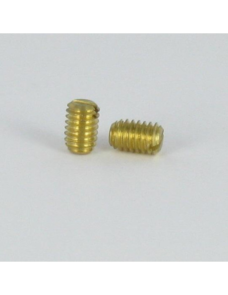 1 x Metalliruuvit Messinki Päätön Halkaistu Litteä pää M6X25