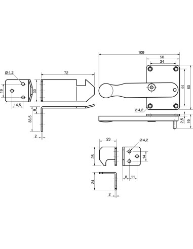 1 x Pöytähela 3 Osat Raakateräs