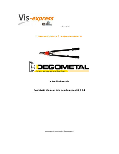 1 x DEGOMETAL GO niittipihdit 849