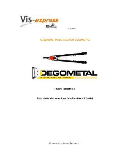 1 x DEGOMETAL GO niittipihdit 849