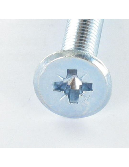 1 x Metalliruuvit litteällä päällä Pozi M6X50 Pää Kartioleikkauksen muotoinen Sinkitty teräs