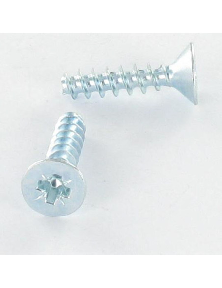 1 x PVC-ruuvi uppokantainen Pozi PZ10 4X12 Sinkitty teräs