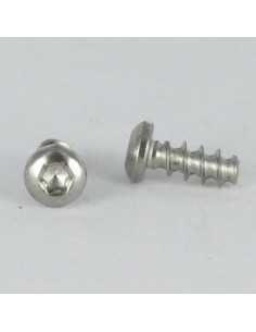 PVC-ruuvi leveä kupukantainen TORX 4X20 Sinkitty teräs