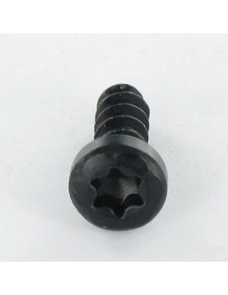 1 x PVC-ruuvi Lieriöpää TORX T10 3X8 Musta sinkitty teräs mikroruuvi