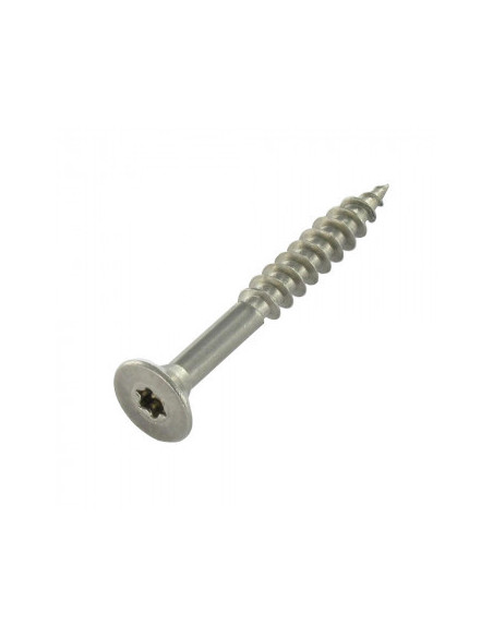 1 x Puuruuvi uppokantainen 3x30 Kokonaan kierteytetty TORX T10 Ruostumaton teräs A4 mikroruuvi