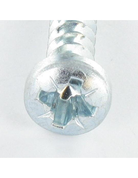 1 x PVC-ruuvi Lieriöpää Pozi 6X29 Kierre 40 RUSPER HARMAA