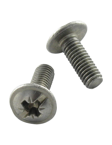 1 x Metalliruuvit "Kupolipultti POZI ja halkaistu 6X16 Ruostumaton teräs