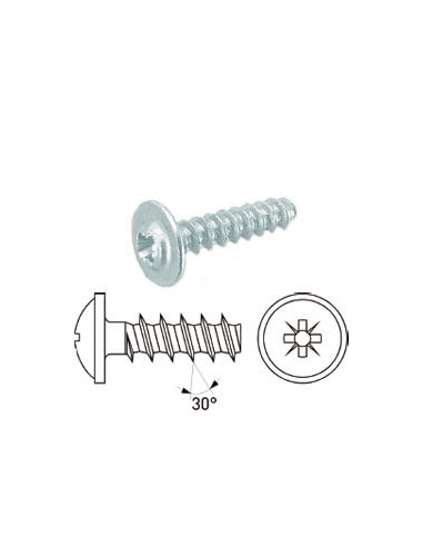 1 x "PVC-ruuvi Ruostumaton teräs A2...