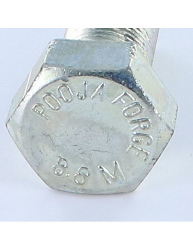 1 x Metalliruuvit Kuusiopää TH M18X35 Kokonaan...