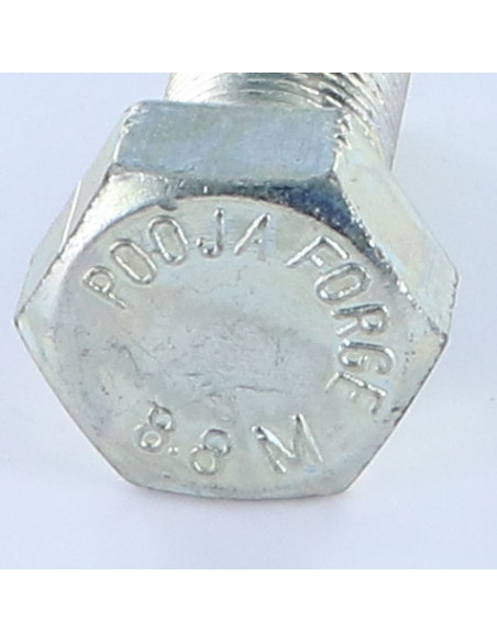 1 x Metalliruuvit Kuusiopää TH M20X50 Kokonaan kierteytetty Luokka 8.8 Hienokierre Kierrepituus: 150 mm Sinkitty teräs