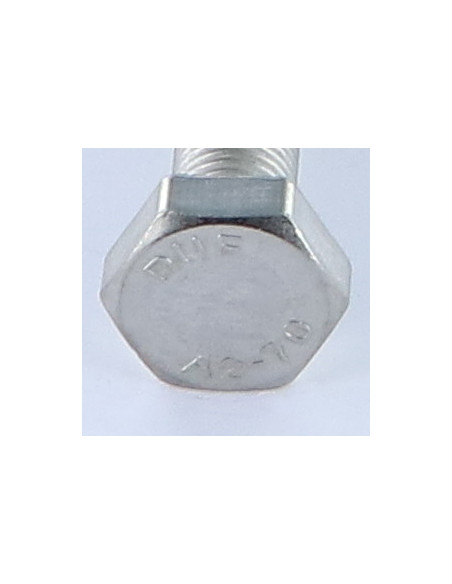 1 x Metalliruuvit Kuusiopää TH M10X100 Hienokierre Kierrepituus: 125 mm Ruostumaton teräs A2