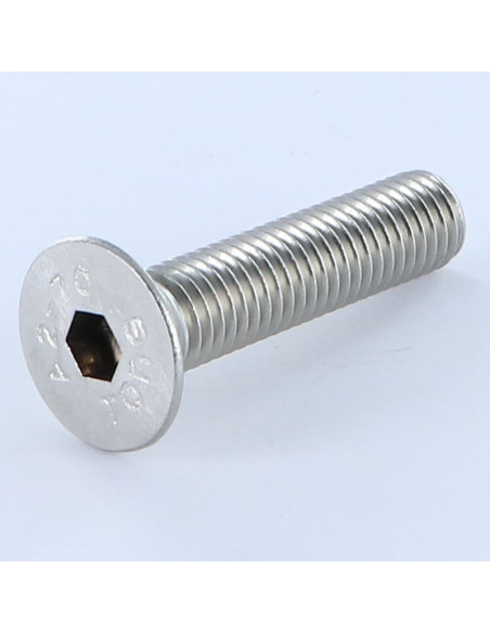 1 x Metalliruuvit Ruostumaton teräs A2 "FHC kuusioruuvi uppokannalla Avain 10 HC10 M16X50 Kokonaan kierteytetty