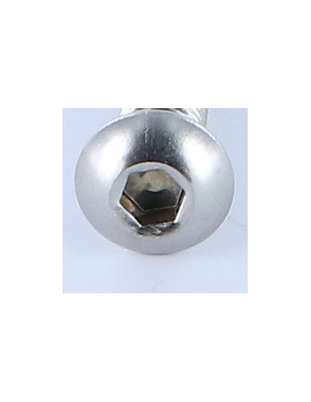 1 x Metalliruuvit BHC (Bombée Hexagonal creux / kupukantainen kuusiopää) M8X30 Kokonaan kierteytetty Avain 5 HC5