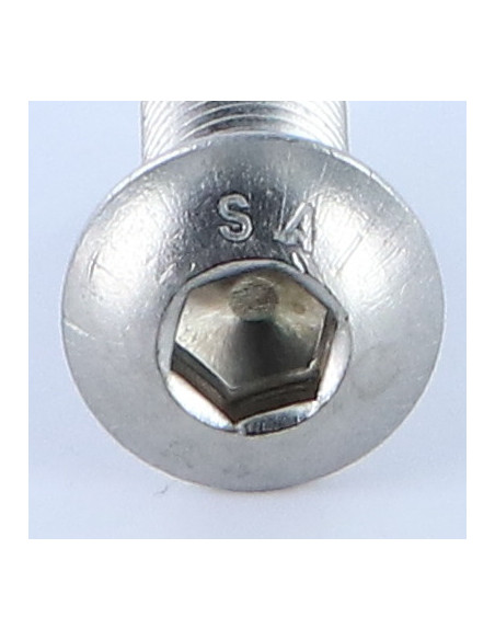 1 x Metalliruuvit BHC (Bombée Hexagonal creux / kupukantainen kuusiopää) M10X20 Kokonaan kierteytetty Avain 6 HC6