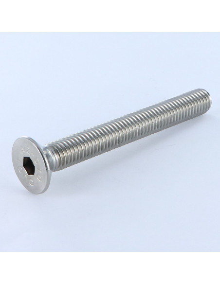 1 x Metalliruuvit Ruostumaton teräs A2 "FHC kuusioruuvi uppokannalla Avain 6 HC6 M10X55 Kokonaan kierteytetty