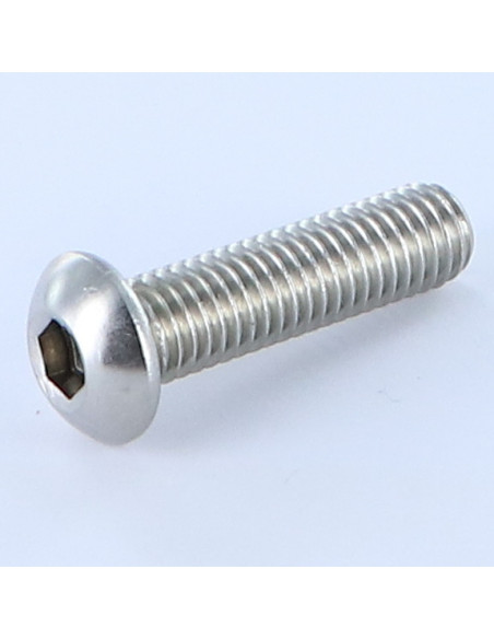 1 x Metalliruuvit BHC (Bombée Hexagonal creux / kupukantainen kuusiopää) M6X25 Kokonaan kierteytetty Avain 4 HC4
