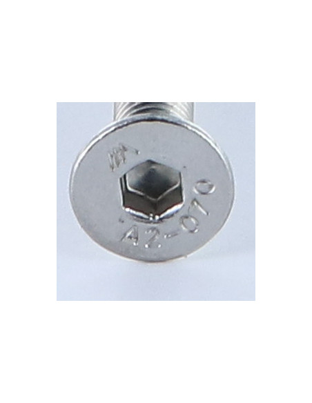 1 x Metalliruuvit Ruostumaton teräs A2 "FHC kuusioruuvi uppokannalla Avain 5 HC5 M8x50 Kokonaan kierteytetty