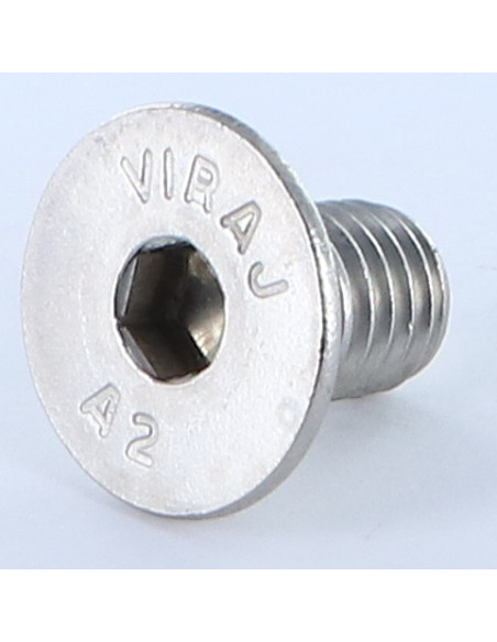 1 x Metalliruuvit Ruostumaton teräs A2 "FHC kuusioruuvi uppokannalla Avain 8 HC8 M12X20 Kokonaan kierteytetty