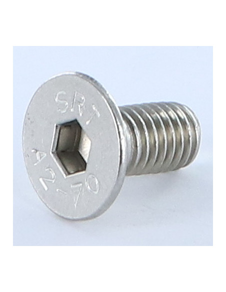 1 x Metalliruuvit Ruostumaton teräs A2 "FHC kuusioruuvi uppokannalla Avain 4 HC4 M6X14 Kokonaan kierteytetty