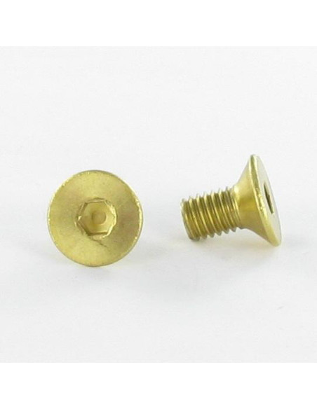 1 x Metalliruuvit Messinki 5 HC2 "FHC kuusioruuvi uppokannalla M4X25