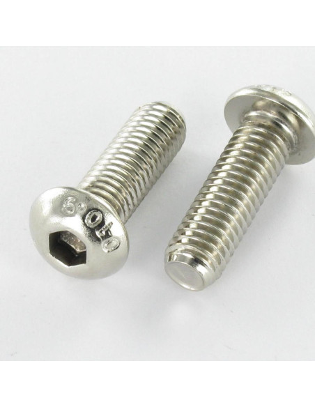 1 x Metalliruuvit BHC (Bombée Hexagonal creux / kupukantainen kuusiopää) M10X35 Kokonaan kierteytetty Luokka 10.9 Avain