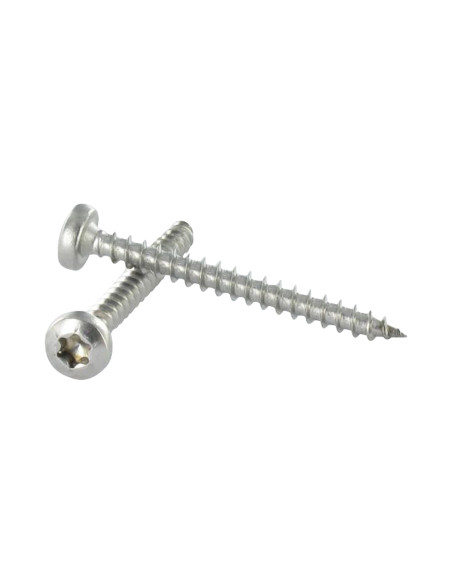1 x Puuruuvi Ruostumaton teräs A2 Pyöreä pää 4x50 TORX T20