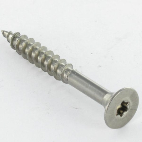 1 x Puuruuvi Ruostumaton teräs A2 uppokantainen 3,5x35 Kierteytetty kohteessa 24 TORX T10