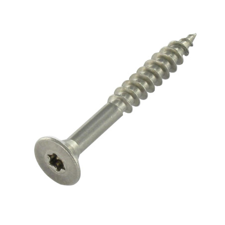 1 x Puuruuvi Ruostumaton teräs A2 uppokantainen 4,5x70 Kierteytetty kohteessa 42 TORX T20