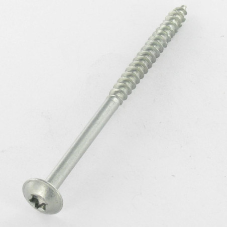 1 x Puuruuvi "Kupolipultti 6x70 Kierteytetty kohteessa 50 TORX T30 Sinkitty teräs 250 suolasumutuntia