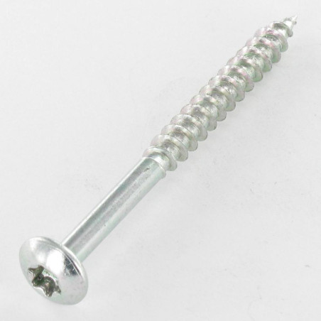 1 x Puuruuvi "Kupolipultti 7x100 Kierteytetty kohteessa 60 TORX T30 Sinkitty teräs 250 suolasumutuntia