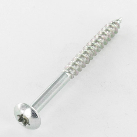 1 x Puuruuvi "Kupolipultti 7x100 Kierteytetty kohteessa 60 TORX T30 Sinkitty teräs 250 suolasumutuntia