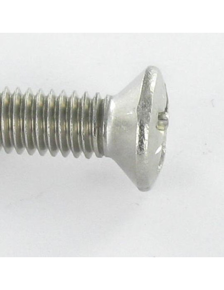 1 x Metalliruuvit Ruostumaton teräs A2 Kupumainen uppokanta Pozi M6X50
