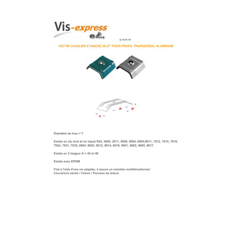 1 x EPDM-satula-aluslevy 40X25 Alumiini RAL 9002 harmaanvalkoinen