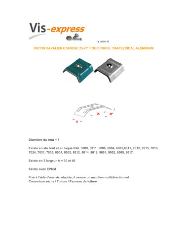 1 x EPDM-satula-aluslevy 30x25 Alumiini RAL5008...