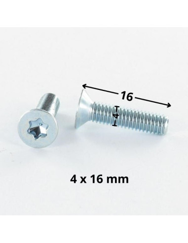 1 x Metalliruuvit uppokantainen TORX T20 M4X16...