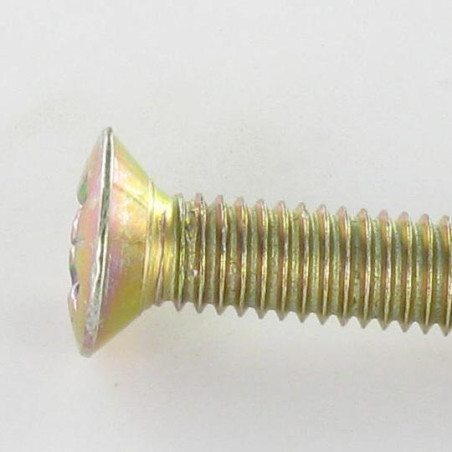 1 x Metalliruuvit Kupumainen uppokanta Pozi M6X35 Dikromattu