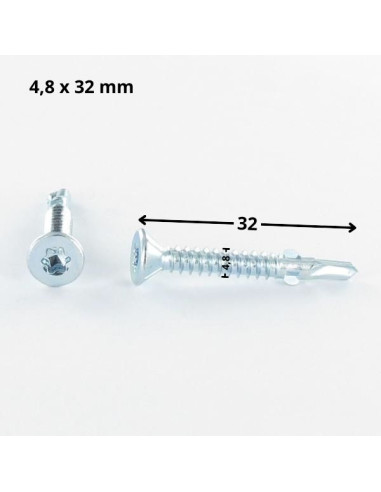1 x Itseporautuva ruuvi uppokantainen TORX T25...