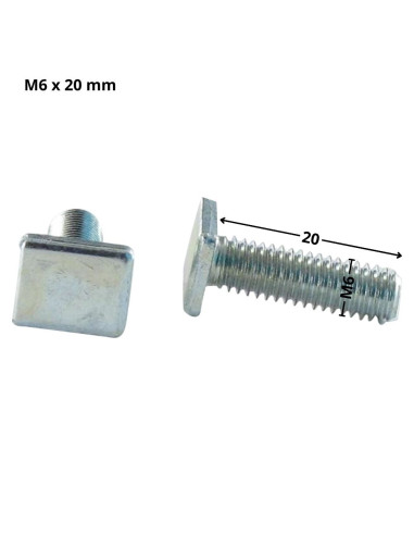 1 x Metalliruuvit Suorakulmainen pää M6X20 9,5...