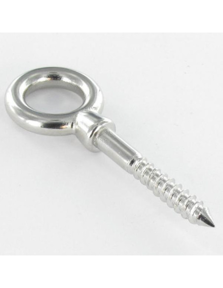1 x Silmukkapultti Puu Silmukka 8x80 Silmukka 18 Ruostumaton teräs A4