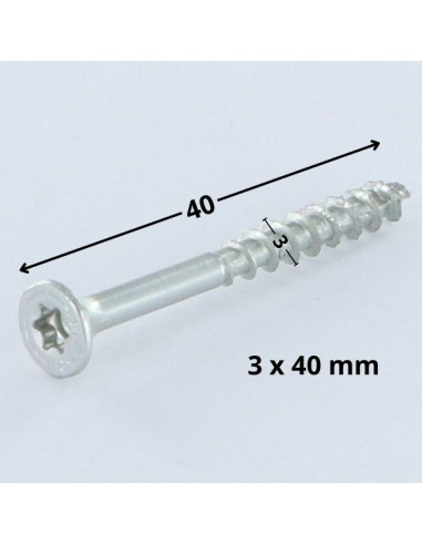 1 x Ruuvi Spax uppokantainen TORX T10 3X40...
