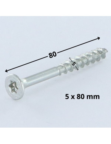1 x Ruuvi Spax uppokantainen TORX T20 5X80...