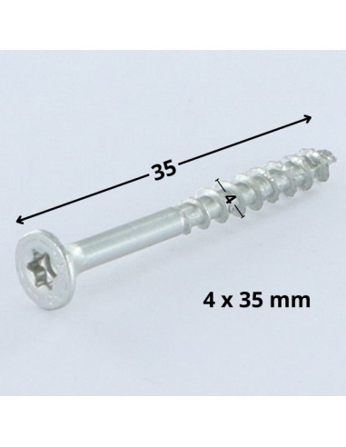 1 x Ruuvi Spax uppokantainen TORX T20 4X35...