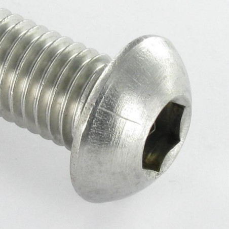 1 x Metalliruuvit Ruostumaton teräs A2 BHC (Bombée Hexagonal creux / kupukantainen kuusiopää) M3X12 Kokonaan